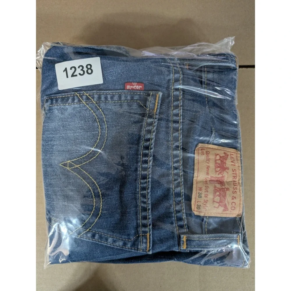Vintage Levis Type 1 Jeans Mens 38x30 Blue Real Loose Baggy Skater Wide Leg Y2K